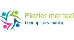 Logo van Plezier met taal